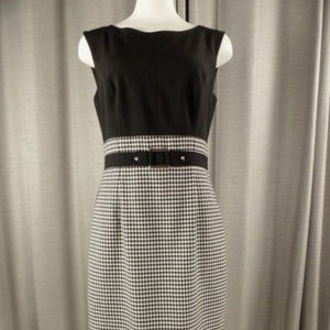 WHBM sleeveless houndstooth sheath dress - size 2